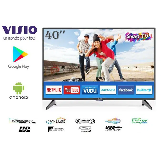 Télévision 40 pouces VISIO SMART Ultra Slim