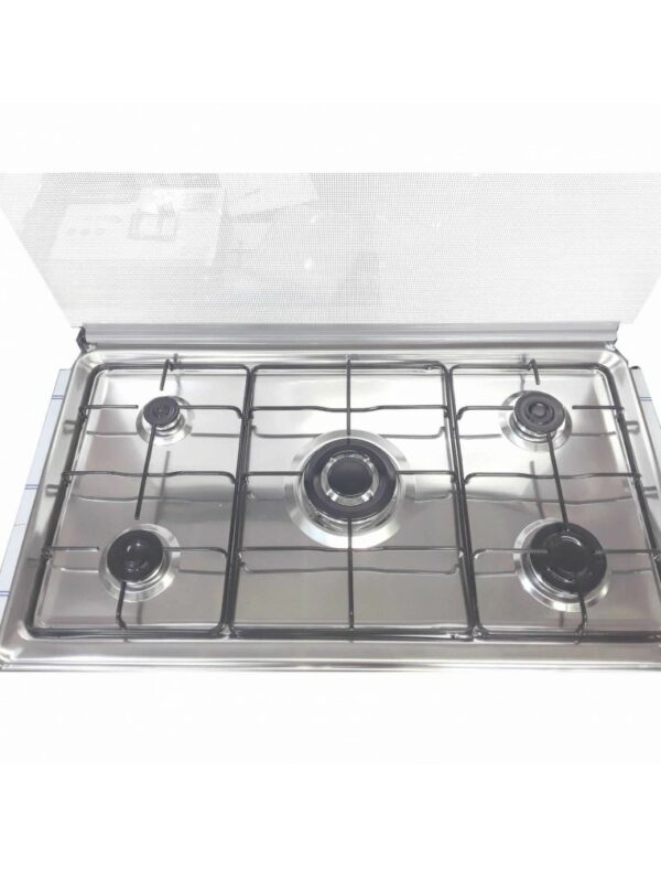 Cuisinière Tivoli 90 cm 5 feux inox avec cache bouteille de gaz – Image 3