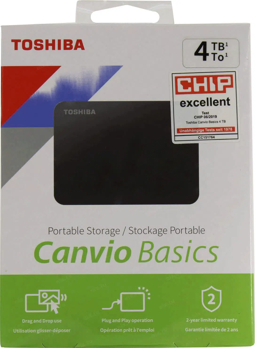 Disque dur externe Toshiba Canvio 4 To (HDTB440EK3CA)