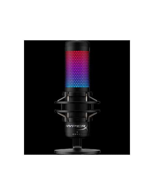 Microphone USB-HyperX QuadCast S - Microphone USB Noir-Gris Éclairage RVB (4P5P7AA)
