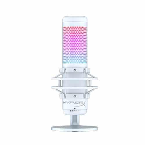 Microphone USB-HyperX QuadCast S - Microphone USB blanc-gris